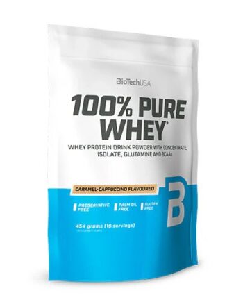 100 Pure Whey Protein Pulver Caramel Cappuccino 454 Gram