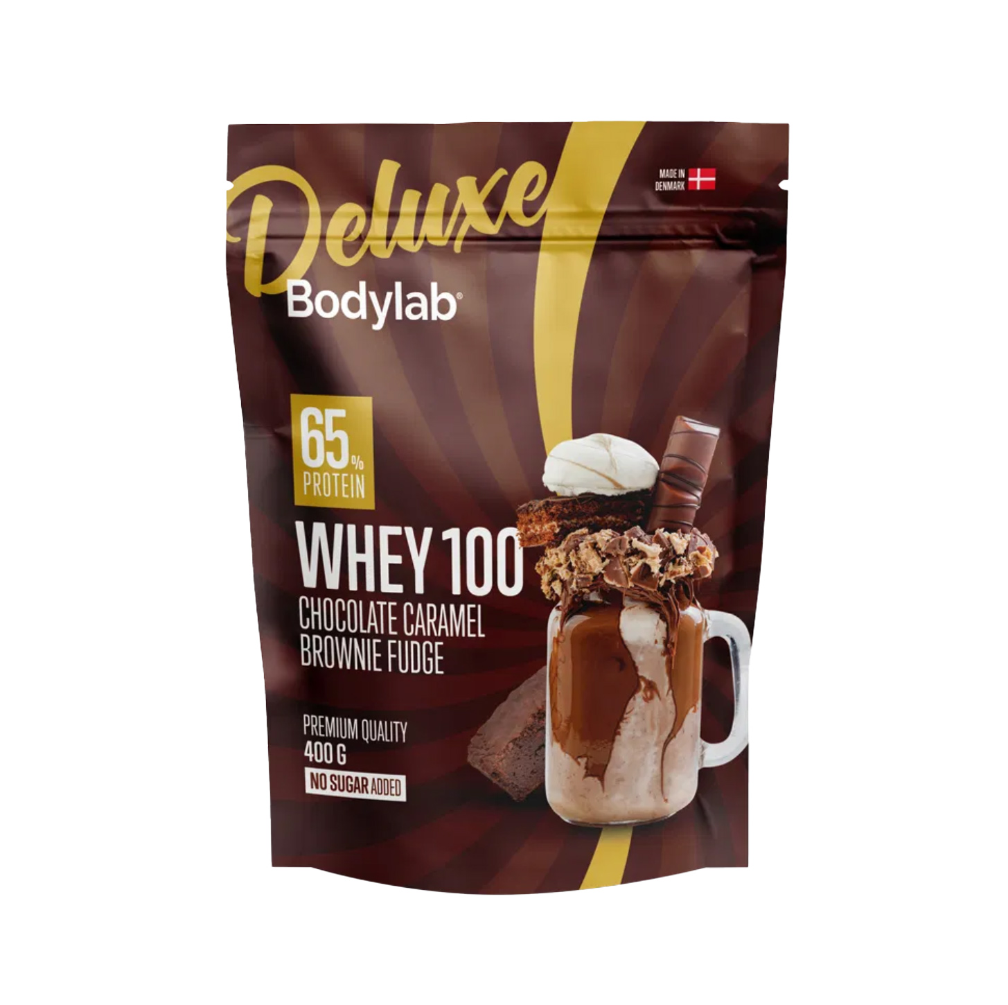 Bodylab Whey 100 Proteinpulver Deluxe Chocolate Caramel Brownie Fudge 400g